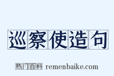 巡察使造句是什么意思的图片